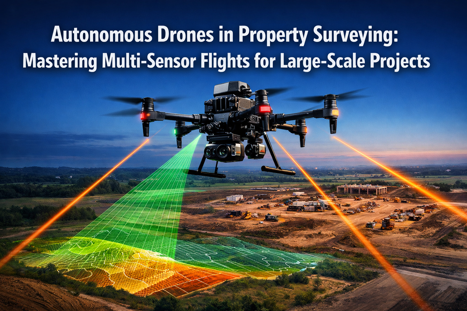 Autonomous Drones in Property Surveying: Mastering Multi-Sensor Flights for Large-Scale Projects