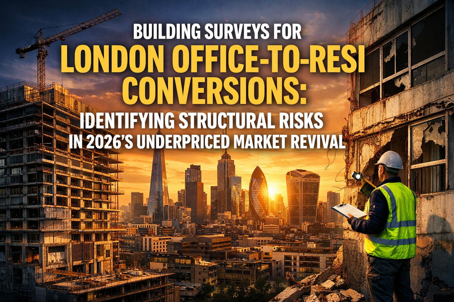 Building Surveys for London Office-to-Resi Conversions: Identifying Structural Risks in 2026's Underpriced Market Revival