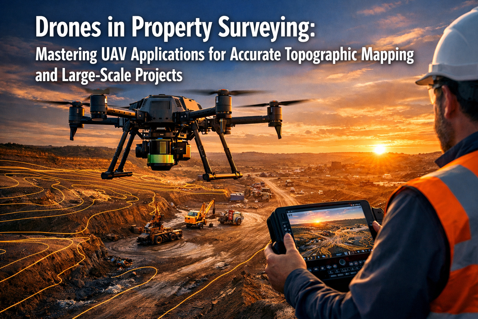 Drones in Property Surveying: Mastering UAV Applications for Accurate Topographic Mapping and Large-Scale Projects