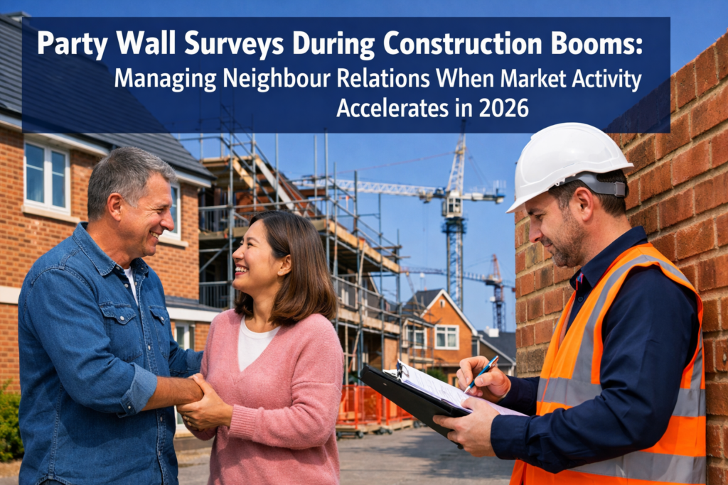 Party Wall Surveys During Construction Booms: Managing Neighbour Relations When Market Activity Accelerates in 2026