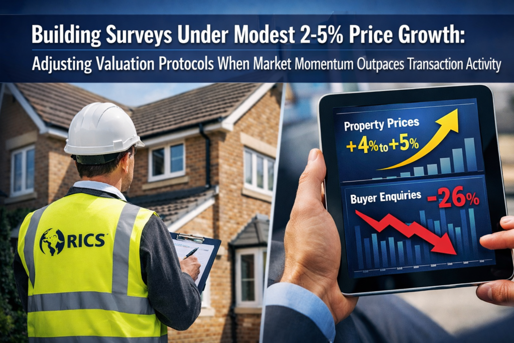 Building Surveys Under Modest 2-5% Price Growth: Adjusting Valuation Protocols When Market Momentum Outpaces Transaction Activity