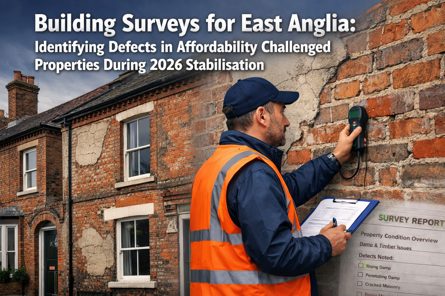 Building Surveys for East Anglia Lagging Markets: Identifying Defects in Affordability-Challenged Properties During 2026 Stabilisation