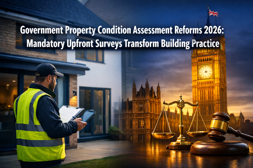 Government Property Condition Assessment Reforms 2026: How Mandatory Upfront Surveys Will Transform Building Survey Practice
