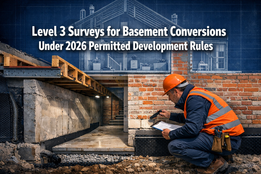 Level 3 Surveys for Basement Conversions Under 2026 Permitted Development Rules