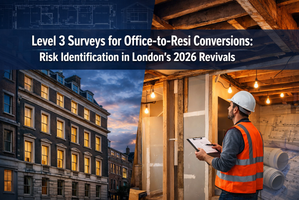 Level 3 Surveys for Office-to-Resi Conversions: Risk Identification in London's 2026 Revivals