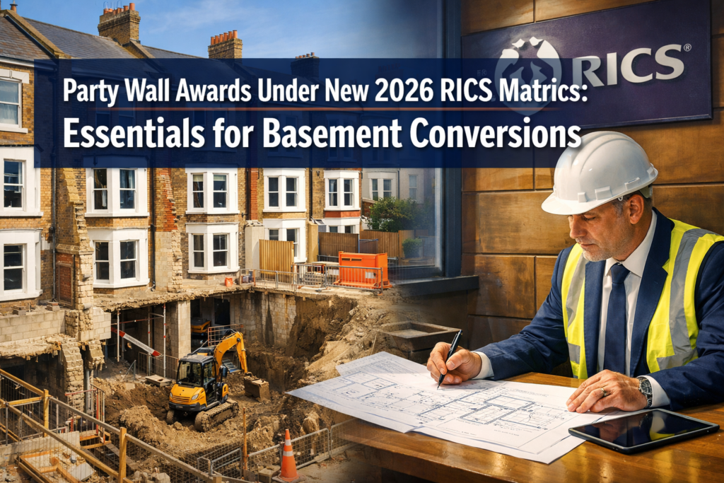 Party Wall Awards Under New 2026 RICS Matrics: Essentials for Basement Conversions in Recovering Markets