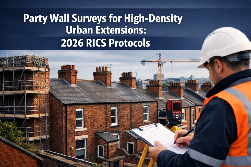 Party Wall Surveys for High-Density Urban Extensions: 2026 RICS Protocols Amid Northern Construction Uptick