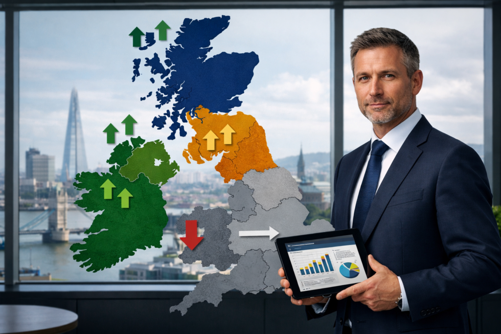 Regional Divergence in UK Property Valuations 2026: Surveyor Strategies for Scotland, Northern Ireland, and the North vs. South Divide