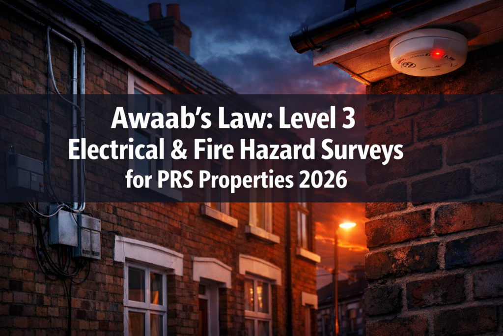 Awaab’s Law Electrical and Fire Hazard Surveys: Level 3 Protocols for PRS Properties Post-2026 Extensions
