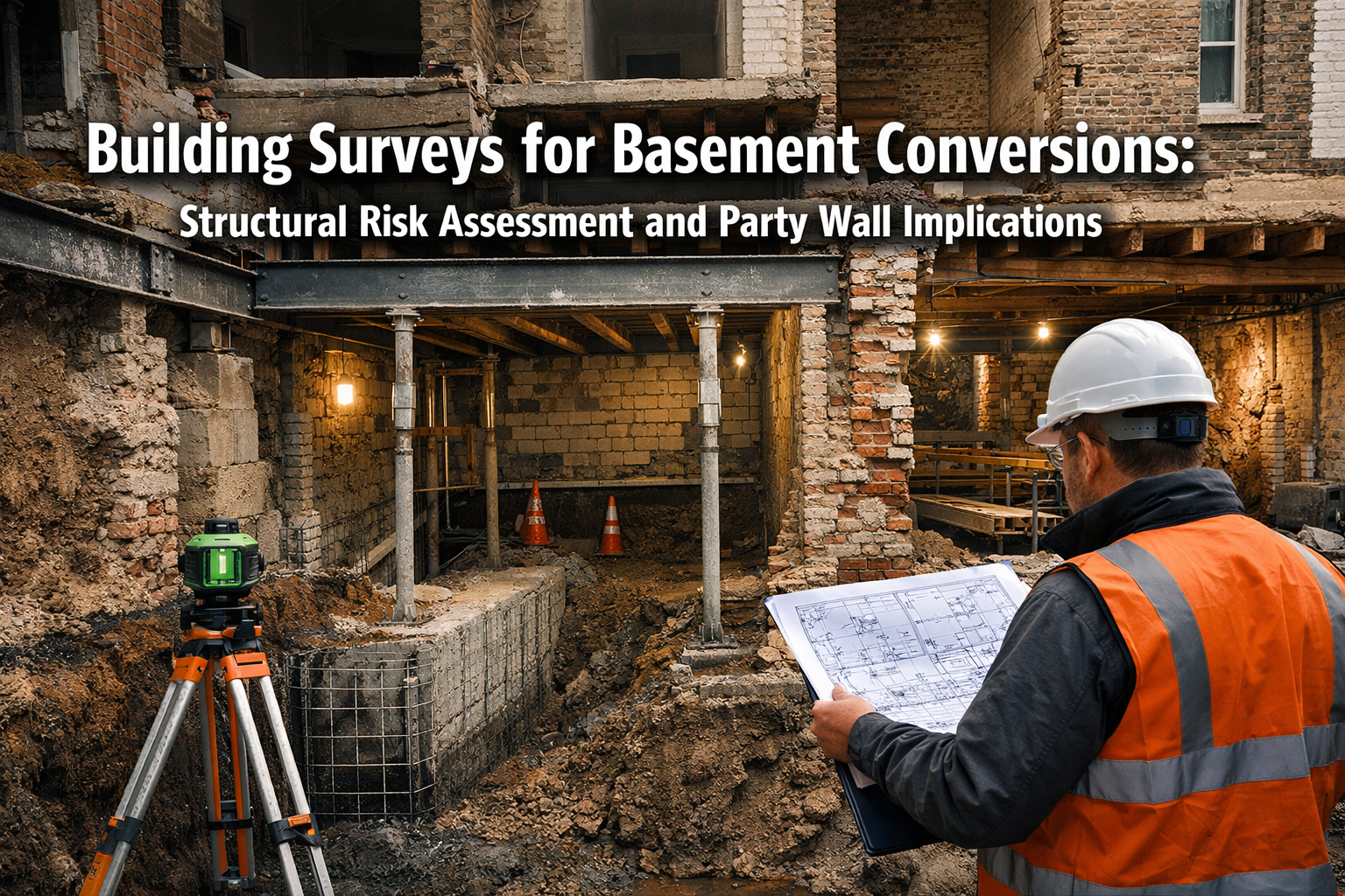 Building Surveys for Basement Conversions: Structural Risk Assessment and Party Wall Implications