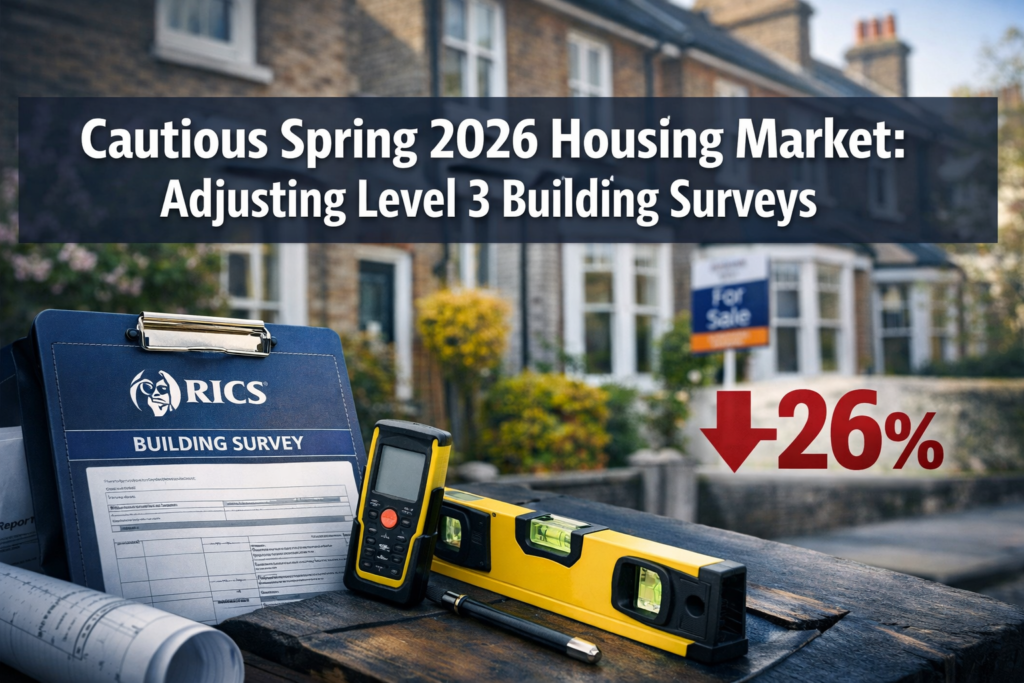 Cautious Spring 2026 Housing Market: Adjusting Level 3 Building Surveys for -26% Buyer Enquiry Dip