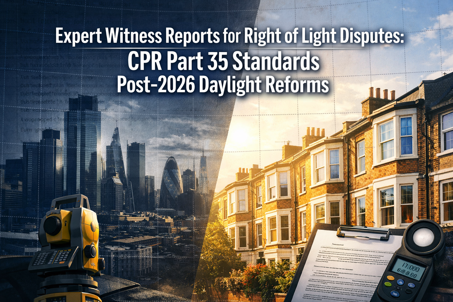 Expert Witness Reports for Right of Light Disputes: CPR Part 35 Standards Post-2026 Daylight Reforms