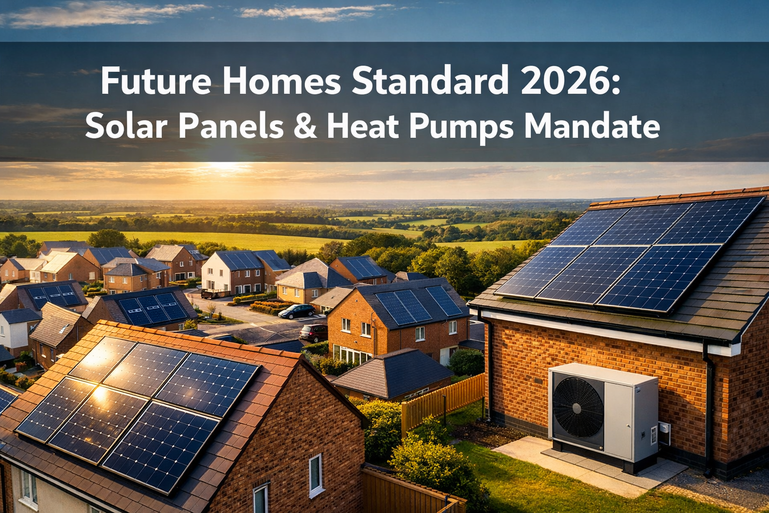 Future Homes Standard 2026 solar panels heat pumps mandate