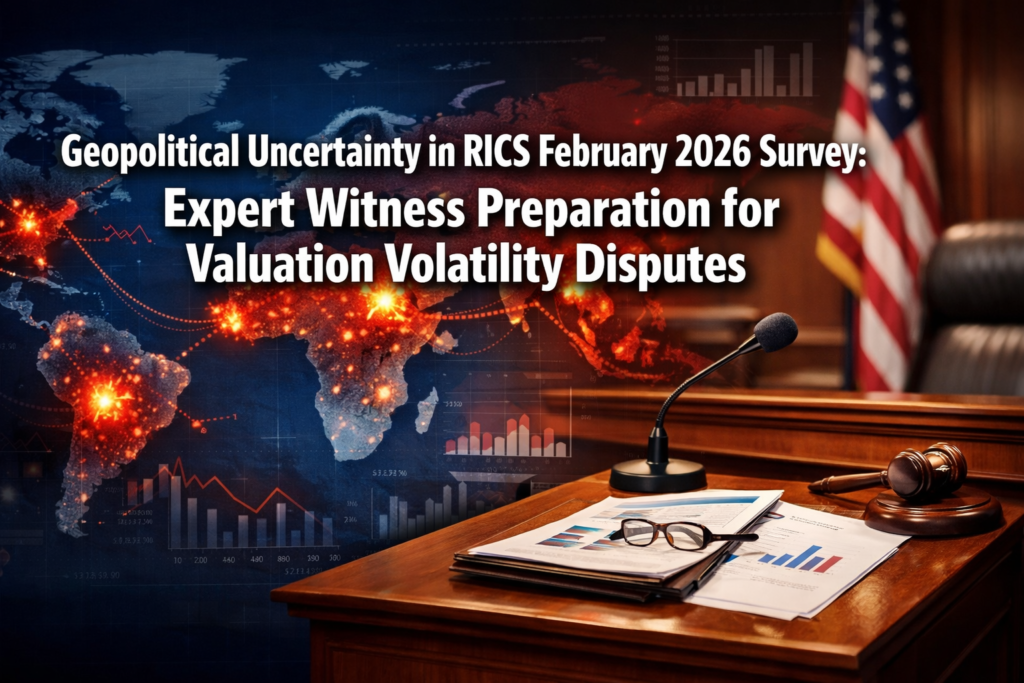 Geopolitical Uncertainty in RICS February 2026 Survey: Expert Witness Preparation for Valuation Volatility Disputes