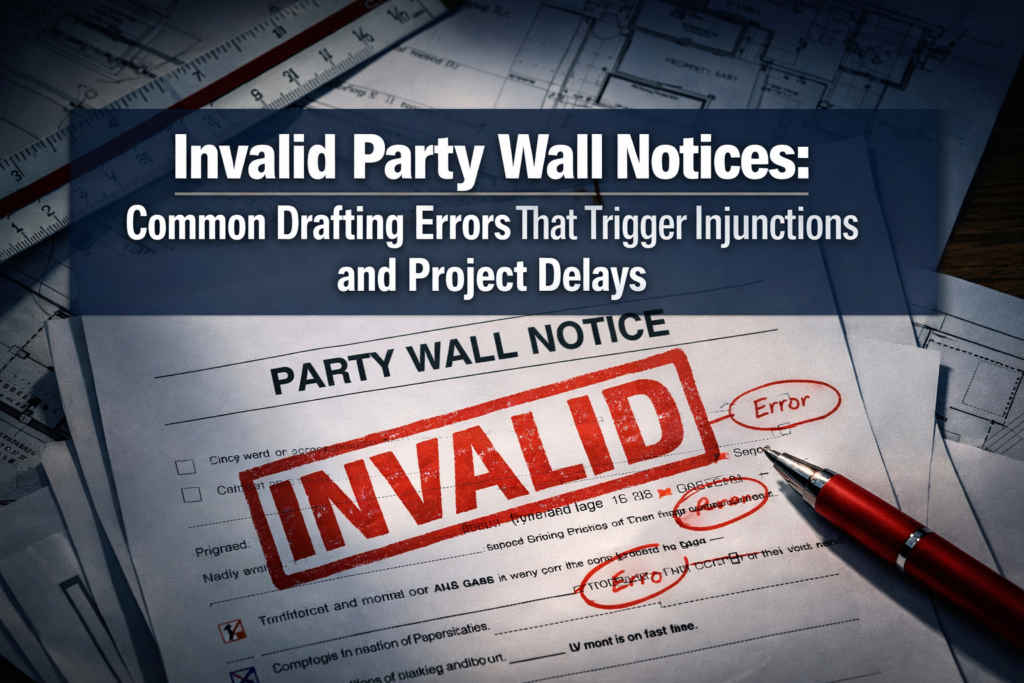 Invalid Party Wall Notices: Common Drafting Errors That Trigger Injunctions and Project Delays