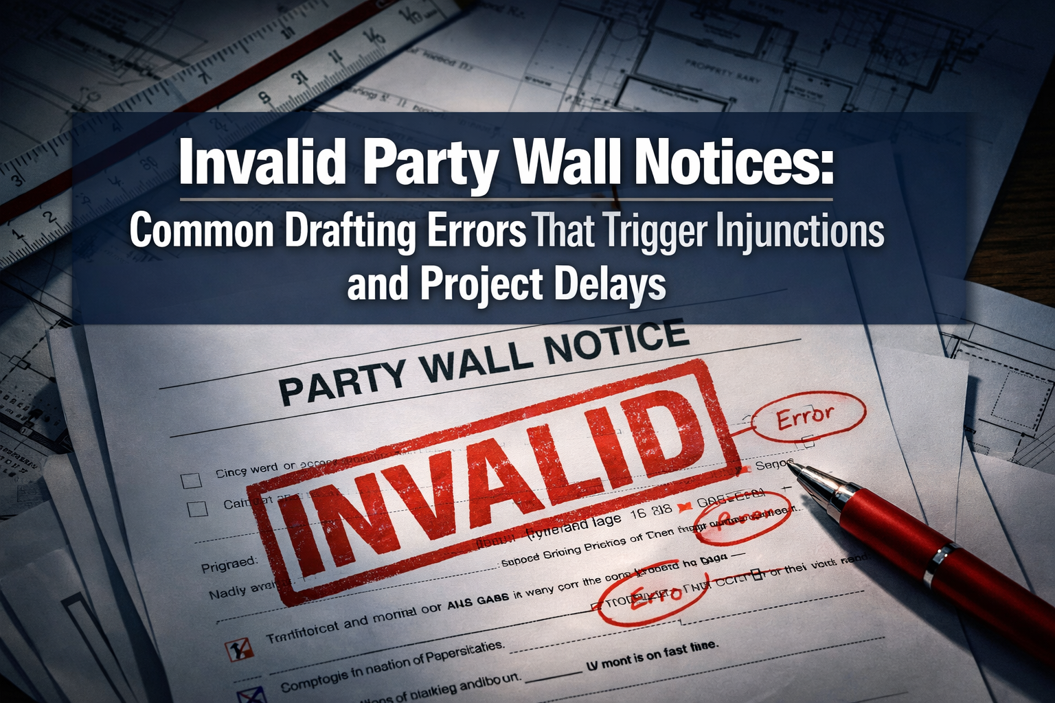 Invalid Party Wall Notices: Common Drafting Errors That Trigger Injunctions and Project Delays