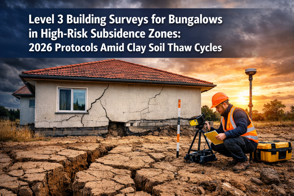 Level 3 Building Surveys for Bungalows in High-Risk Subsidence Zones: 2026 Protocols Amid Clay Soil Thaw Cycles