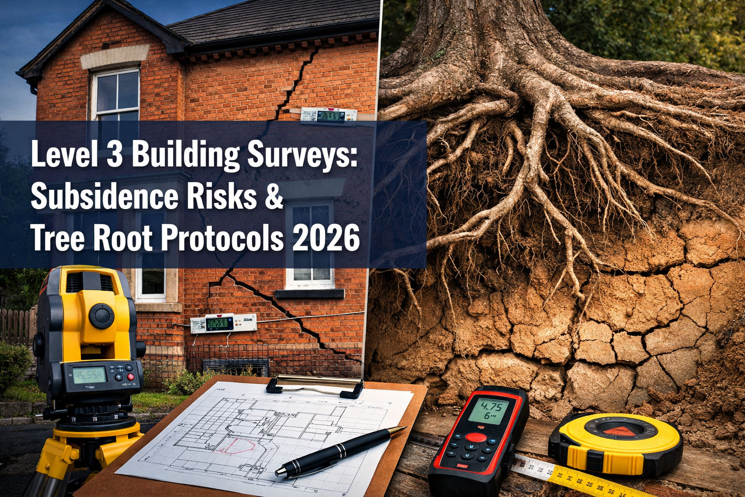 Level 3 Building Surveys for Properties with Subsidence Risks: 2026 Tree Root Protocols and Underpinning Valuations