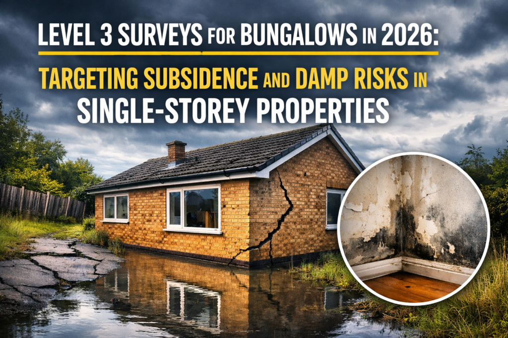 Level 3 Surveys for Bungalows in 2026: Targeting Subsidence and Damp Risks in Single-Storey Properties
