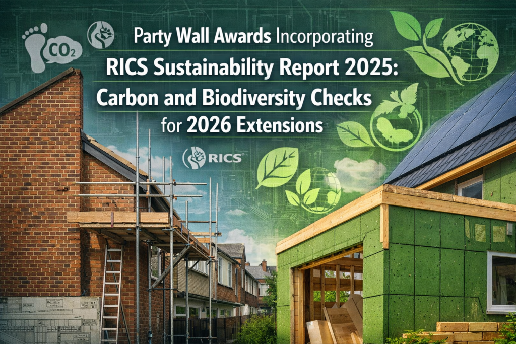Party Wall Awards Incorporating RICS Sustainability Report 2025: Carbon and Biodiversity Checks for 2026 Extensions