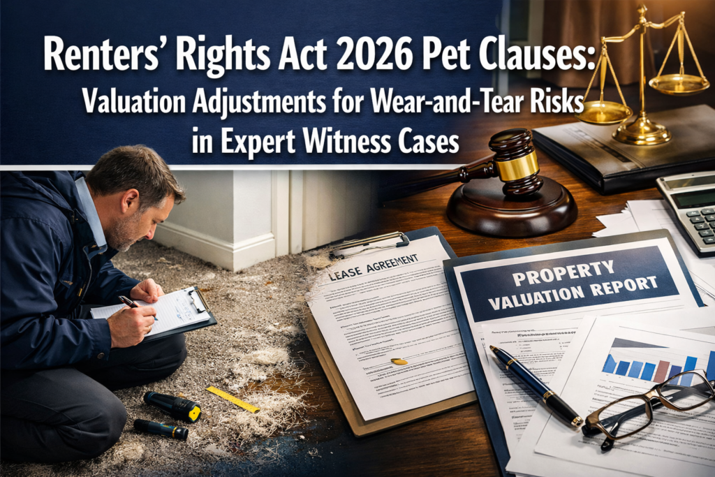 Renters’ Rights Act 2026 Pet Clauses: Valuation Adjustments for Wear-and-Tear Risks in Expert Witness Cases