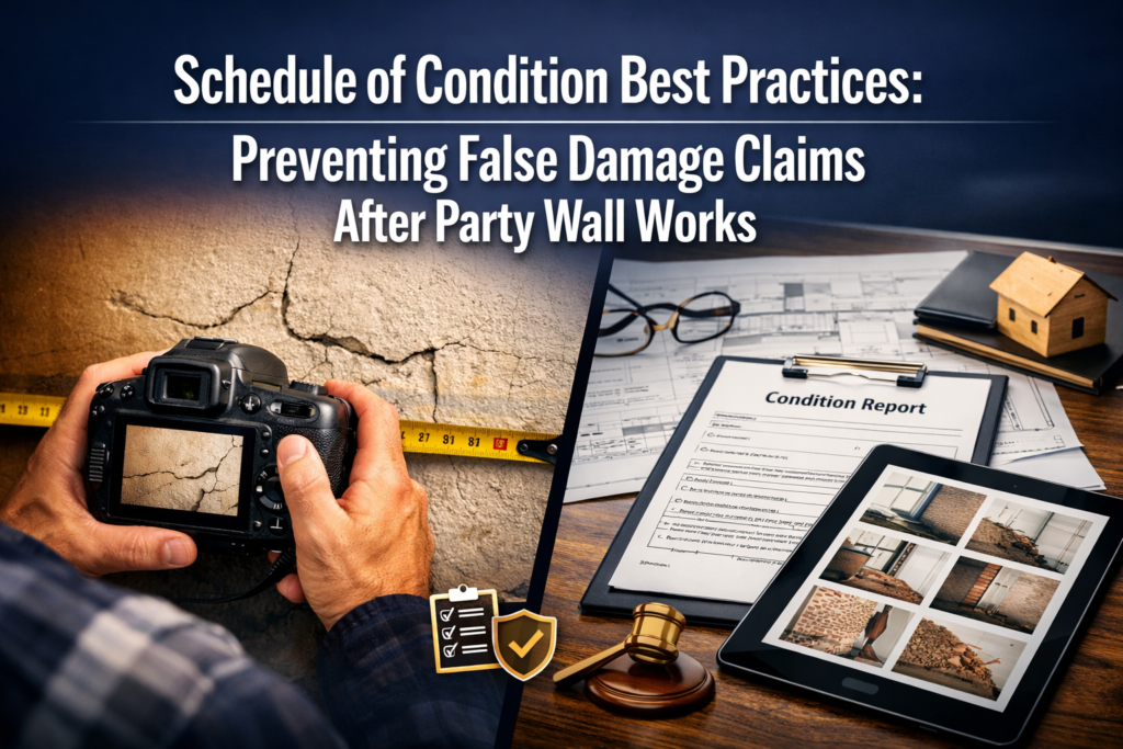 Schedule of Condition Best Practices: Preventing False Damage Claims After Party Wall Works