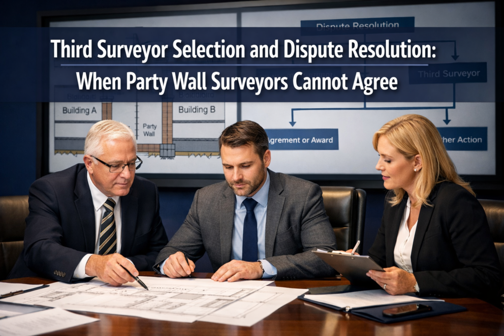 Third Surveyor Selection and Dispute Resolution: When Party Wall Surveyors Cannot Agree