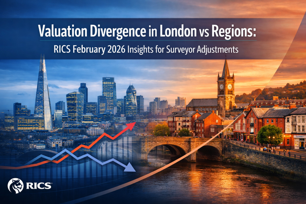 Valuation Divergence in London vs Regions: RICS February 2026 Insights for Surveyor Adjustments