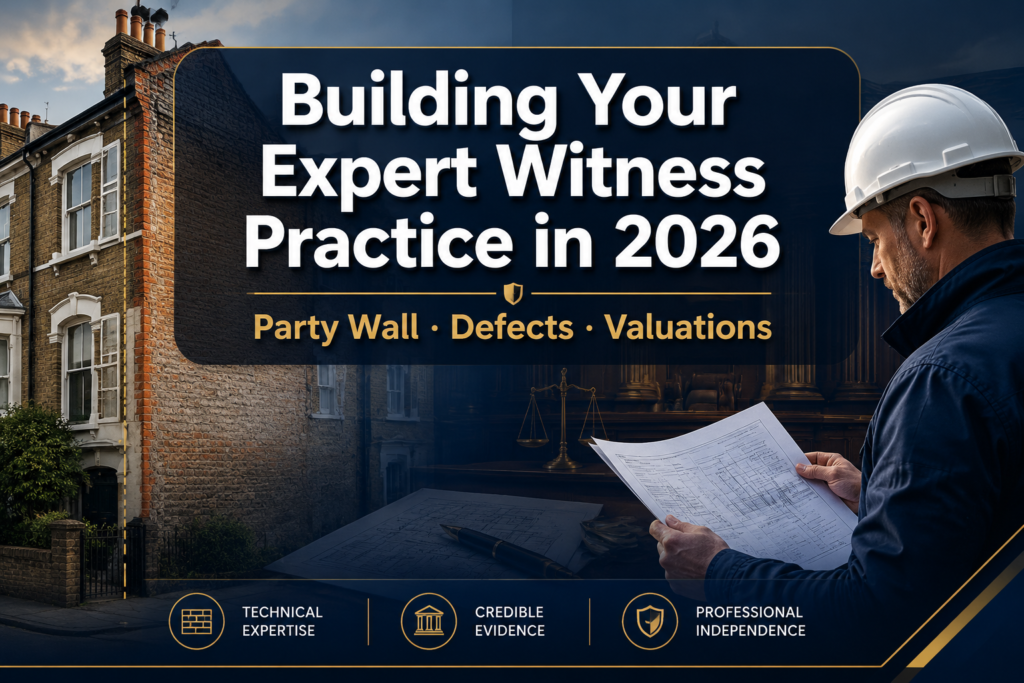 Building Your Expert Witness Practice in 2026: Specializations in Party Wall, Defects, and Valuations
