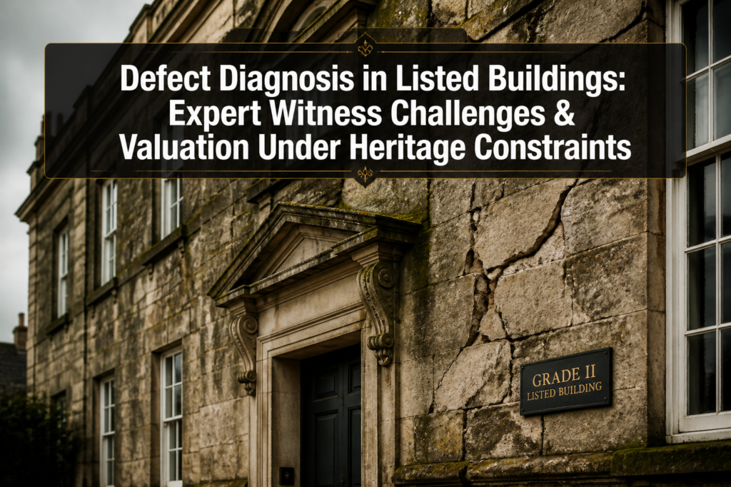 Defect Diagnosis in Listed Buildings: Expert Witness Challenges and Valuation Adjustments Under Heritage Constraints
