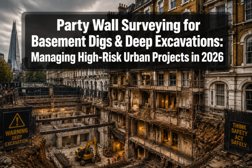 Party Wall Surveying for Basement Digs and Deep Excavations: Managing High-Risk Urban Projects in 2026