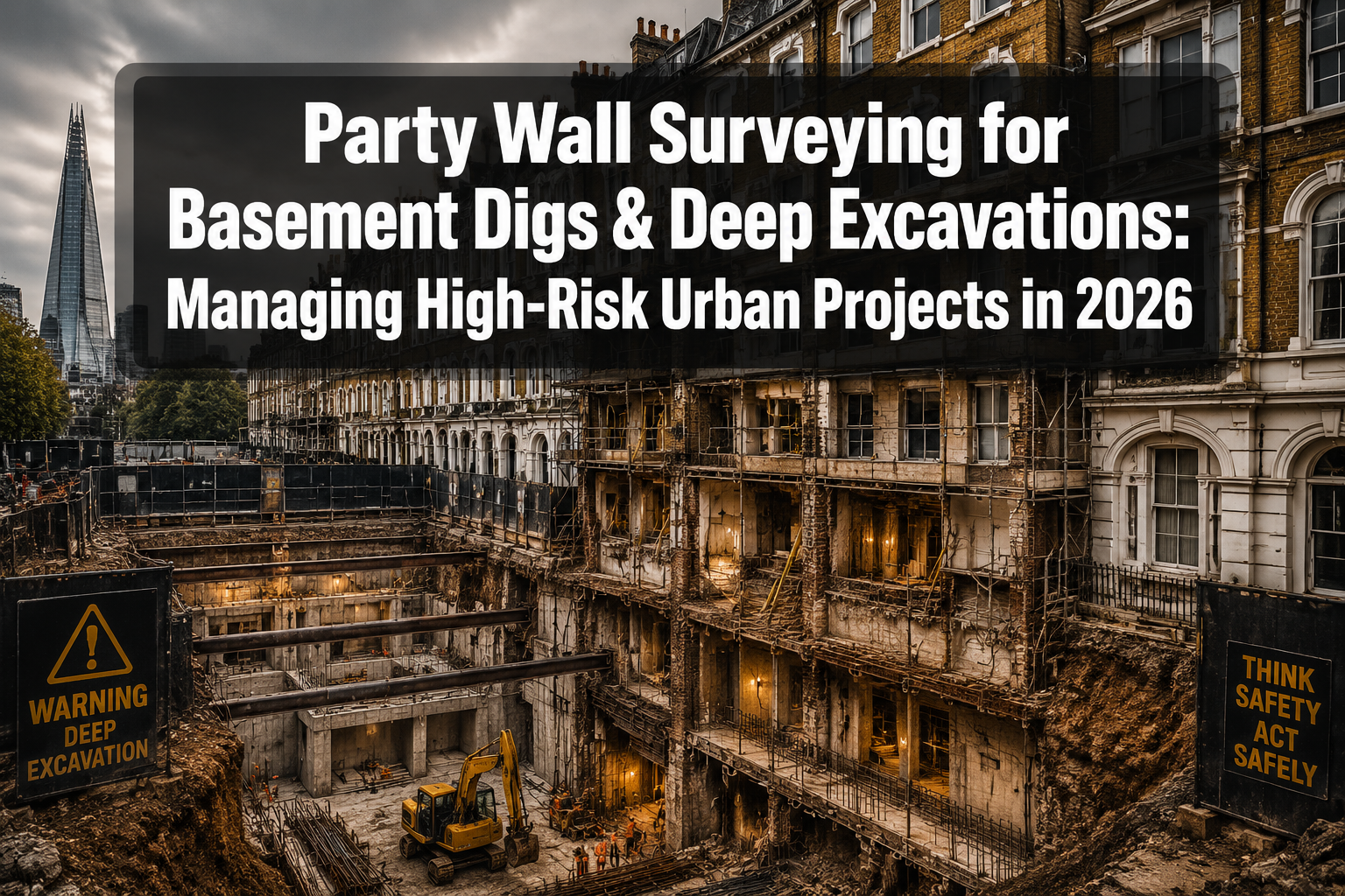 Party Wall Surveying for Basement Digs and Deep Excavations: Managing High-Risk Urban Projects in 2026