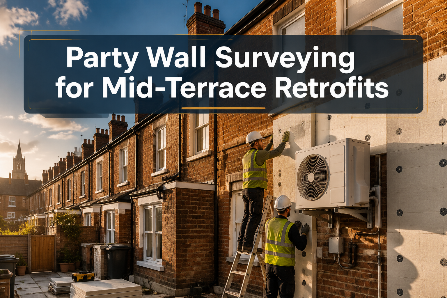 Party Wall Surveying for Mid‑Terrace Retrofits: Heat Pumps, External Insulation and the Party Wall Act