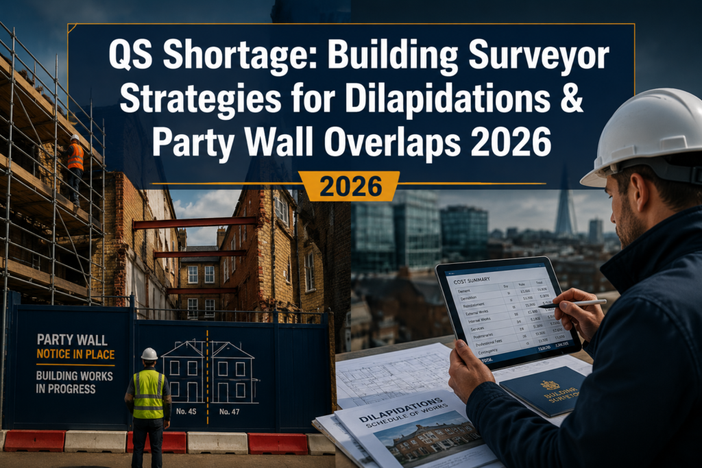 QS Shortage Impact on Building Surveyor Workloads: Strategies for Handling Dilapidations and Party Wall Overlaps in 2026