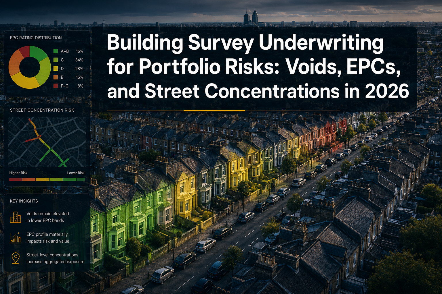 Building Survey Underwriting for Portfolio Risks: Voids, EPCs, and Street Concentrations in 2026