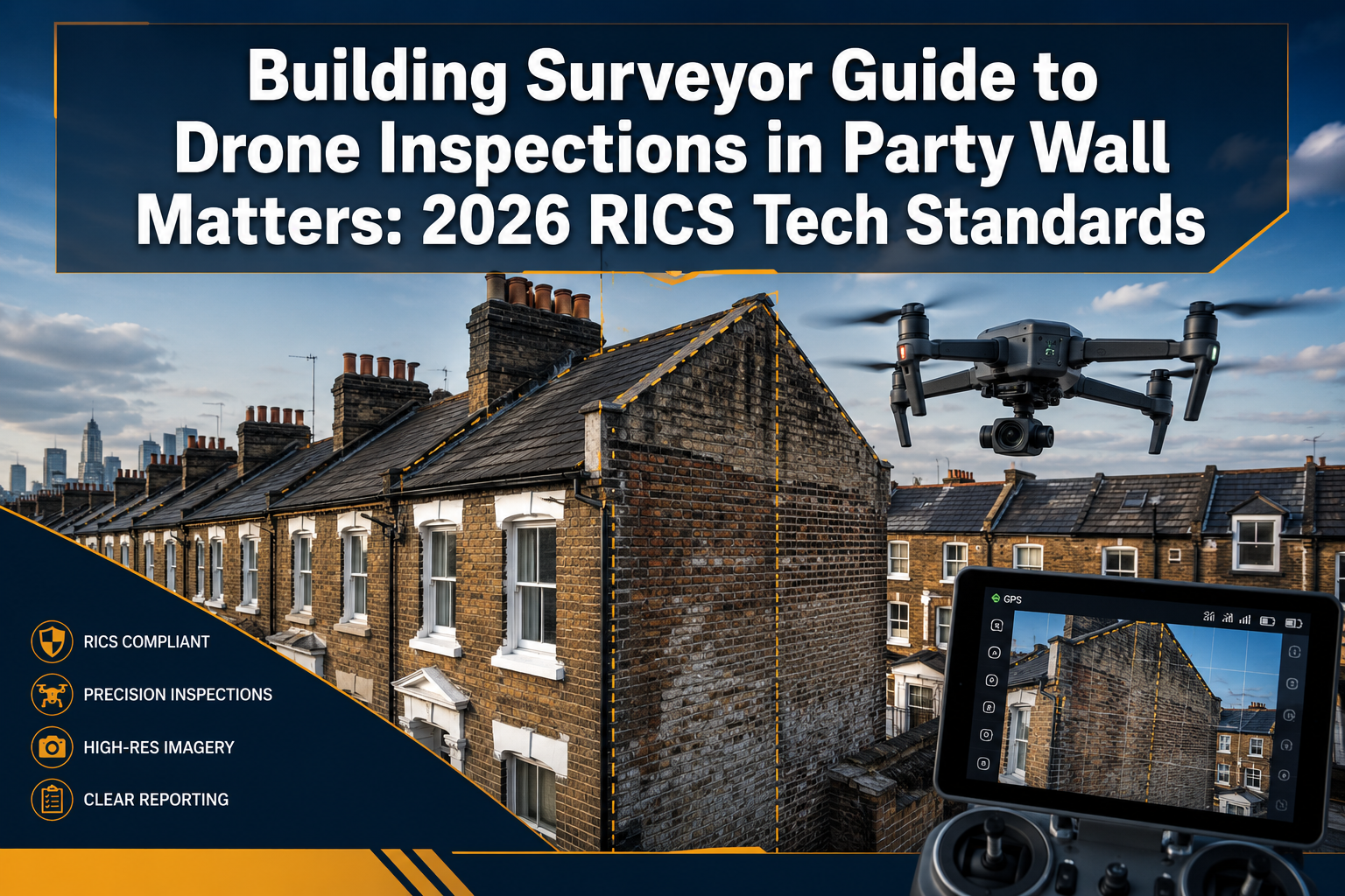 Building Surveyor Guide to Drone Inspections in Party Wall Matters: 2026 RICS Tech Standards