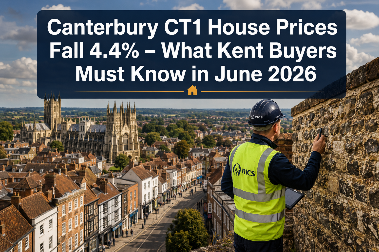 Canterbury CT1 House Prices Fall 4.4%: Kent Commuter Belt June 2026 Surveyor Analysis