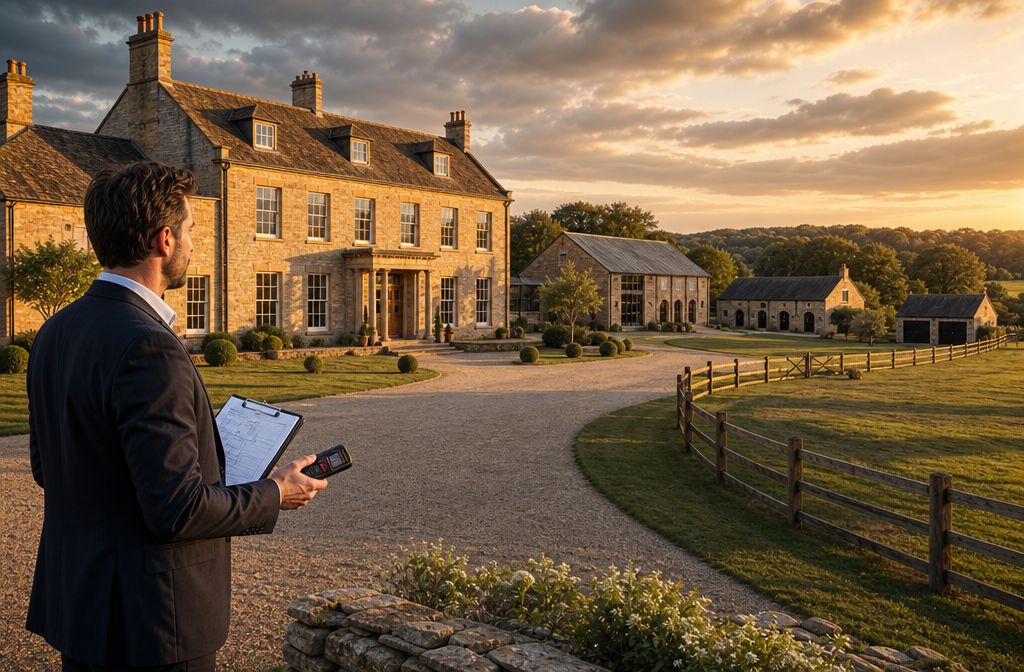 High‑Value Country Homes and Small Estates: How Building Surveyors and Valuers Handle Complex Outbuildings and Land