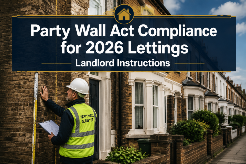 Party Wall Act Compliance for 2026 Lettings Landlord Instructions: Surveys Amid RICS-Reported Supply Constraints