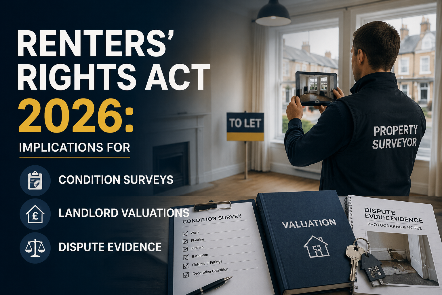 Renters’ Rights Act 2026: implications for condition surveys, landlord valuations and dispute evidence