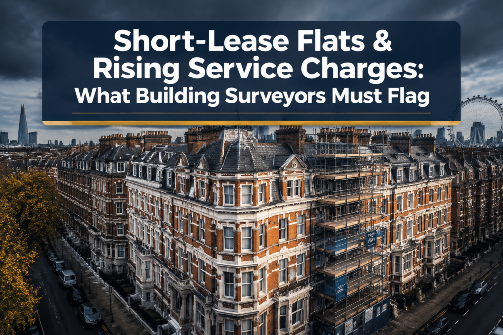 Short‑Lease Flats and Rising Service Charges: What Building Surveyors Must Flag Beyond the Valuer’s Report