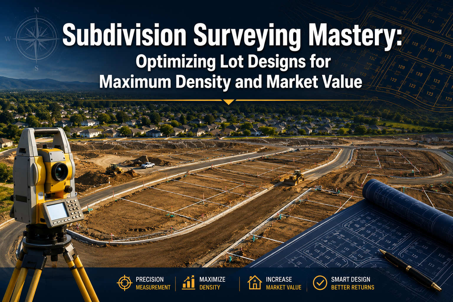 Subdivision Surveying Mastery: Optimizing Lot Designs for Maximum Density and Market Value